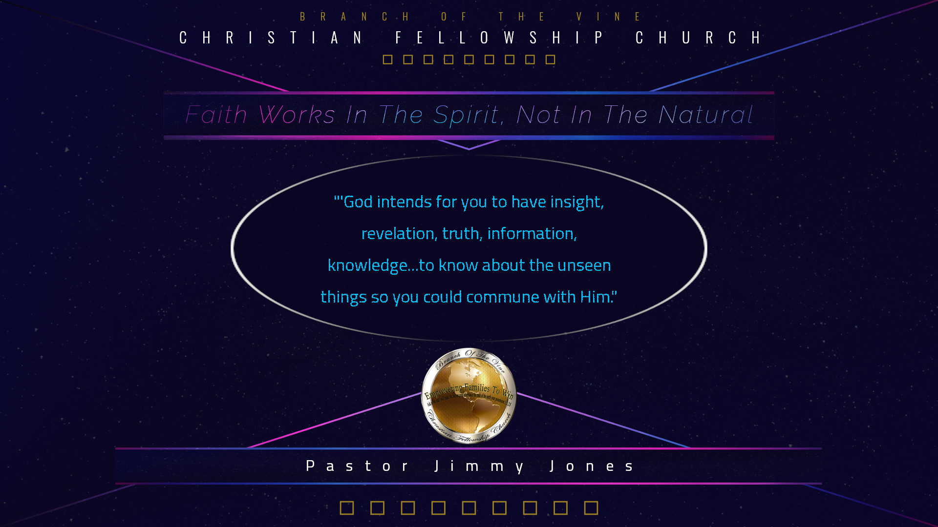 Faith Works In The Spirit, Not In The Natural