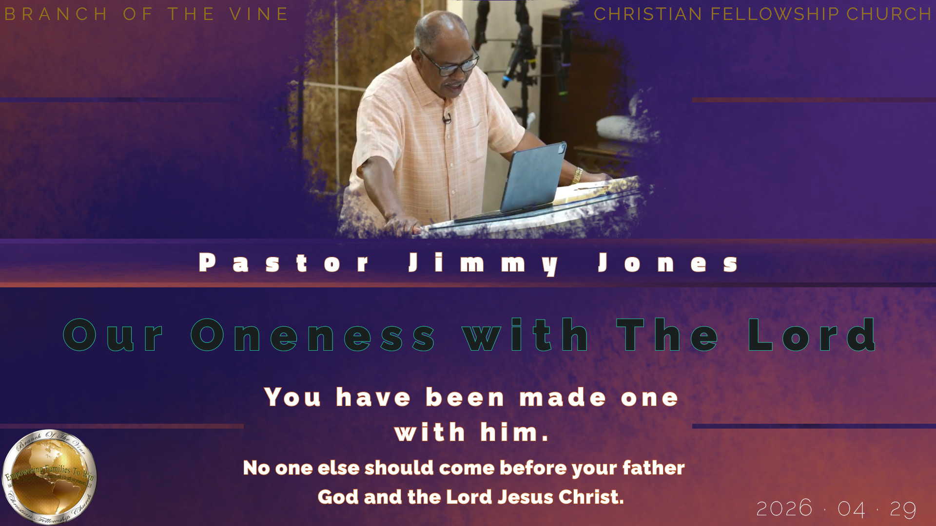 No one else should come before your father God and the Lord Jesus Christ.